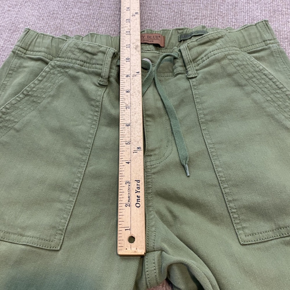 Judy Blue Pants Womens 9/29 Green Garment Dyed Relaxed Chino Stretch - Picture 8 of 12